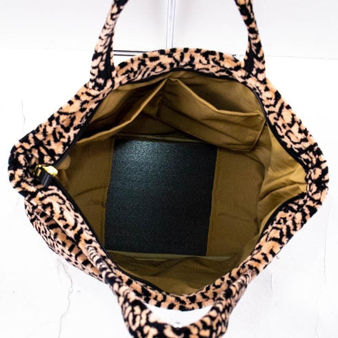 バッグ 横浜ナナ 湘南ナナ  NANA トートポケットバッグ ジャガー2柄 ベージュクロ nn-ttp5-A